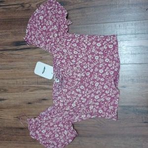 Elodie womens shirt sz XS cottagecore fairycore western barbiecore casual